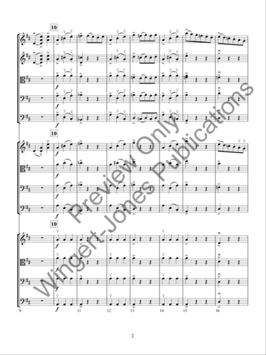 Allegro in D Major (Score) Allegro in D Major (Score) String Orchestra scores gallery preview page 5