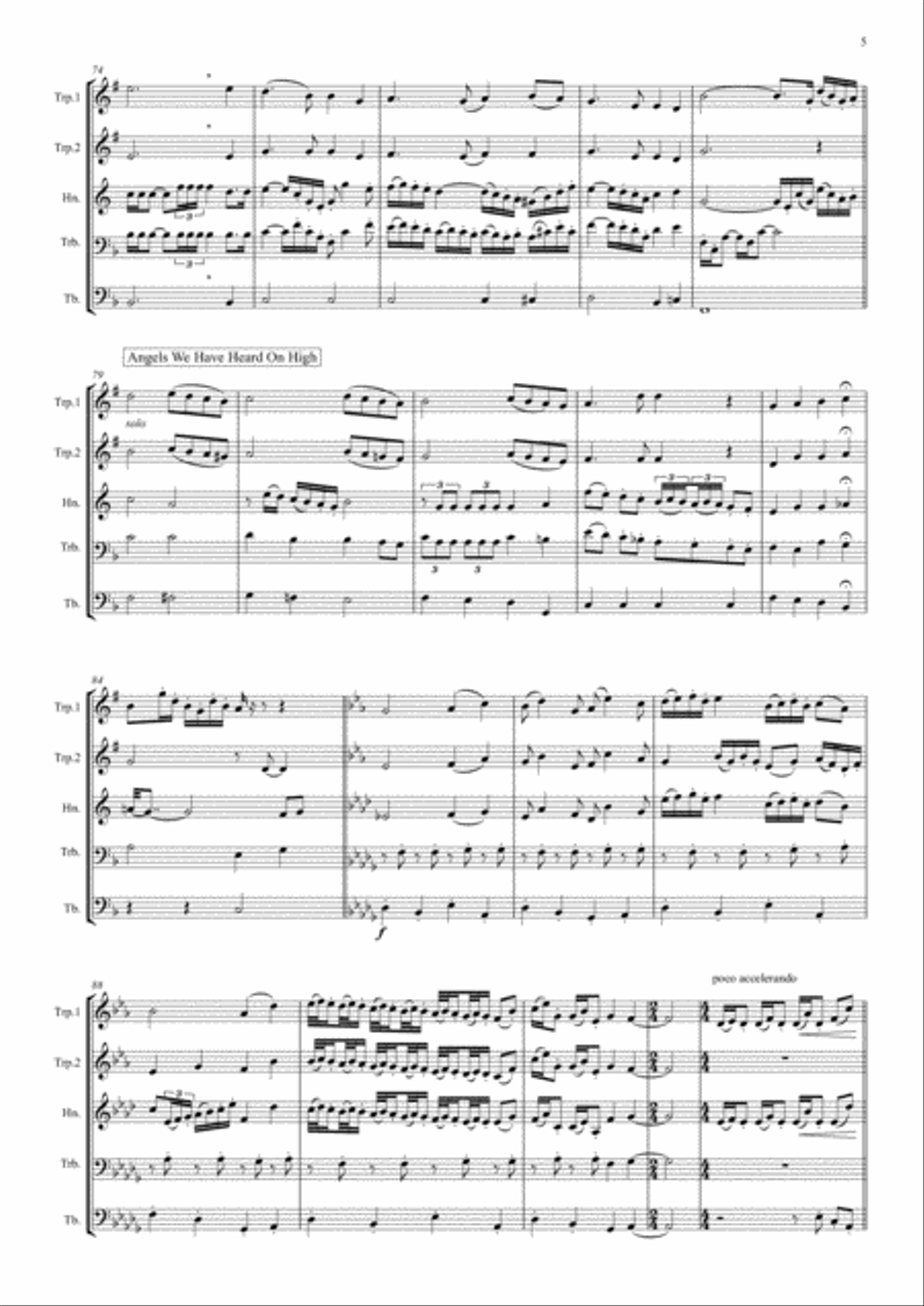 The Christmas Brass Spirit // Brass Quintet Brass Quintet scores gallery preview page 5