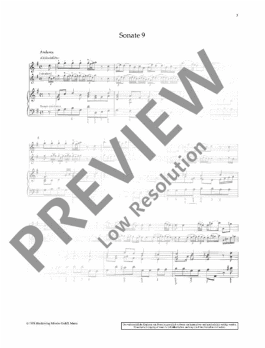 Methodical sonatas Alto Recorder scores gallery preview page 4