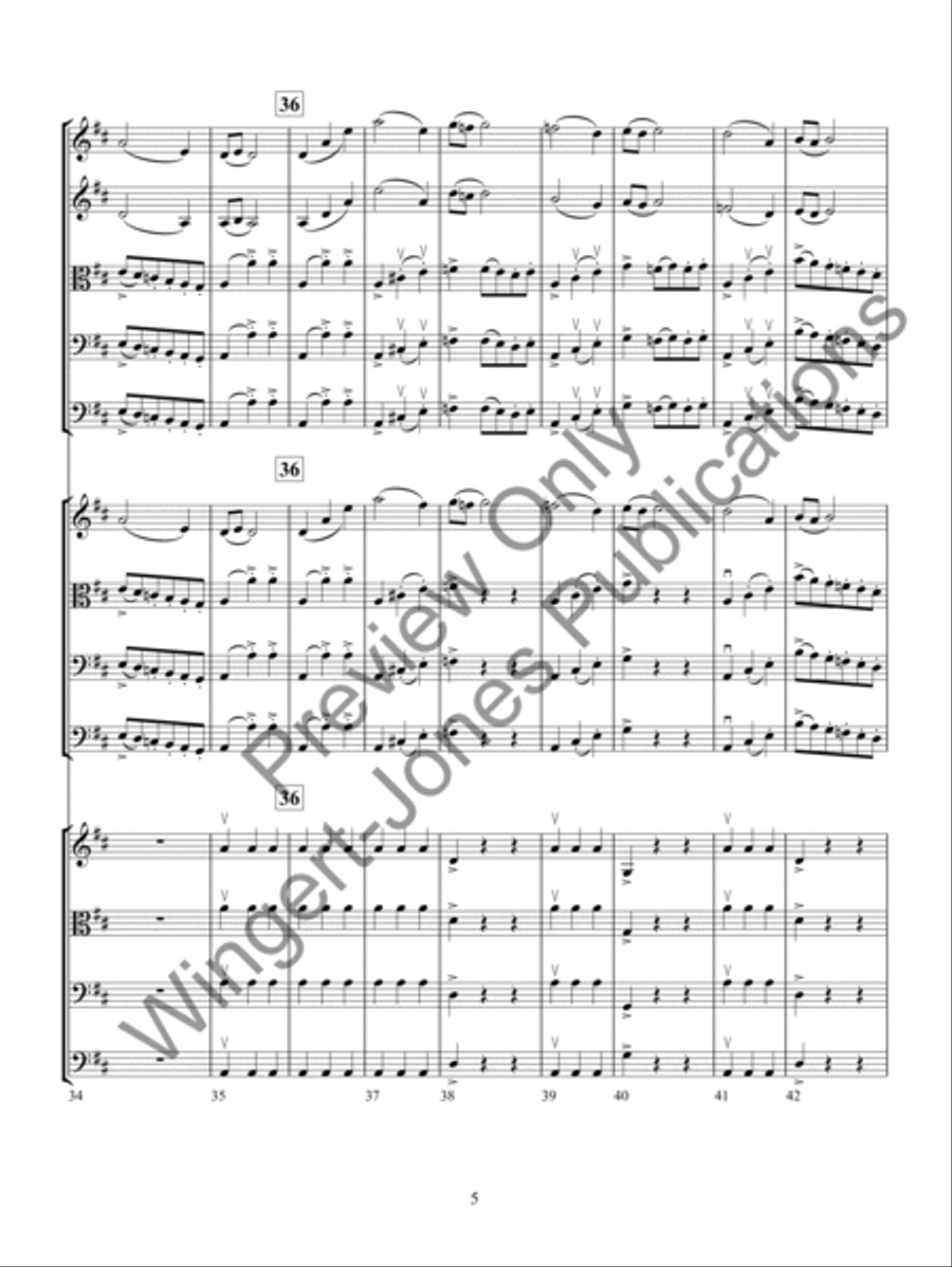 Allegro in D Major (Score) Allegro in D Major (Score) String Orchestra scores gallery preview page 8