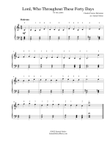 Lord, Who Throughout These Forty Days - for easy piano