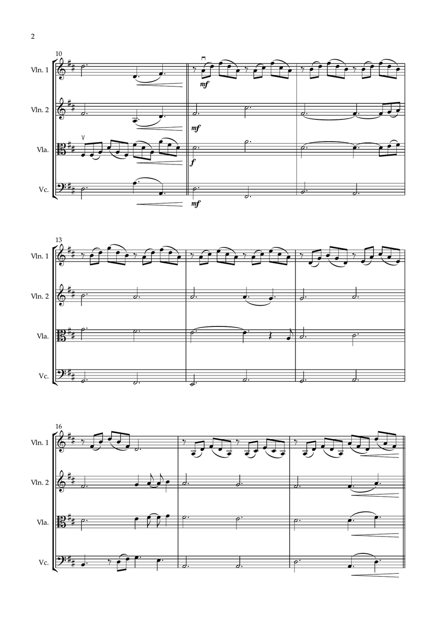 Can't Help Falling In Love String Quartet scores gallery preview page 2
